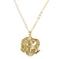 LIUZHIPENG 3 PCS Cute Dragon Necklace 2024 Chinese New Year Lucky Dragon Pendant Chain Necklace Women Men Gold Crystal Dragon Necklace Jewelry Gift S2J1