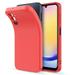 Innens Phone Case with Screen Protector for Samsung Galaxy A55/A25/A15 5G 6.5inch Liquid Silicone Protective Cover Red