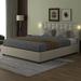 Queen Size Upholstered Platform bed with Height-adjustable Headboard and Under-bed Storage Space