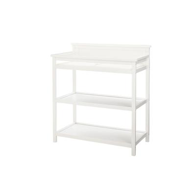 Emery 38" Wide Modern Style Wood Changer with Shelves/Pad, White