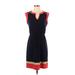 En Focus Studio Casual Dress - Sheath: Blue Color Block Dresses - Women's Size 4