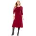 Plus Size Women's Rib Knit Sweater Dress by Woman Within in Classic Red (Size 18/20)