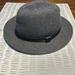 J. Crew Accessories | J. Crew S/M Gray Fedora W/ Black Leather Banding- 100% Wool | Color: Black/Gray | Size: Os