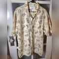 Columbia Shirts | Columbia Mens Short Sleeve Button Up Linen Blend Shirt Sz. M Pre-Owned | Color: Brown/Tan | Size: M