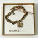 Michael Kors Jewelry | Michael Kors Gold Padlock Toggle Bracelet | Color: Gold | Size: Os