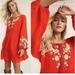 Free People Dresses | Free People Spell On You Mini Dress Size S Floral Embroidered Tiered Flowy Boho | Color: Orange/Red | Size: S