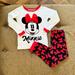 Disney Pajamas | Disney Minnie Mouse Matching Pajama Set Sz: 5t | Color: Black/Red | Size: 5tg