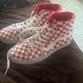 Vans Shoes | Checkered High Top Vans | Color: Red/White | Size: 10