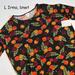 Lularoe Tops | Large Lularoe Irma Oversized Tunic Top, Black With Red, Orange, Yellow Flowers | Color: Orange/Red | Size: L