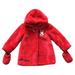 Disney Jackets & Coats | Disney Minnie Mouse Red Faux Fur Coat With Mittens, Size 5-6y | Color: Red | Size: 5-6