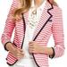 Lilly Pulitzer Jackets & Coats | Lily Pulitzer Malibu Pink & Navy Stripped Blazer Size Small | Color: Blue/Pink | Size: S