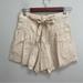 Free People Shorts | Free People Shorts One Penny Size 4 High Waisted Raw Hem With Belt | Color: Cream | Size: 4