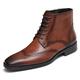 GIFENNSE Mens Dress Boots Mens Chukka Boots Formal Chelsea Boots Mens Leather Boots Oxford Boots for Men, Wine Red, 15