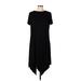PURE essence Casual Dress - High/Low: Black Solid Dresses - Women's Size Large
