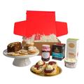 Afternoon Tea Hamper | British Gift Hamper With Sweat & Savoury Treats | Includes Scones, Clotted Cream, Strawberry Jam, Biscuits, Teabags & Dundee Cake | Hampers & Gourmet Gifts