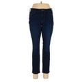 Old Navy Jeans - Mid/Reg Rise Skinny Leg Denim: Blue Bottoms - Women's Size 10 - Dark Wash