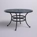 Benjara 52 Inch Outdoor Round Metal Patio Dining Table, Dark Bronze Metal in Brown | 29 H x 52 W x 52 D in | Wayfair BM272411