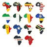 Broches carte de l'Afrique en émail broche Hip Hop bijoux ethniques Ghana Congo Soudan