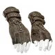 Hommes Steampunk demi doigt gants gothiques Rivet mitaines sans doigts mitaines en cuir