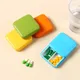Boîte à Pilules Portable à 2 Grilles Push-Pull Mini Pilulier pour Petits Téléphones Boîte à