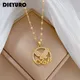 DIEYURO SION L-Collier pendentif lettre d'amour papillon en acier inoxydable pour femme bijoux de