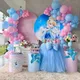 Kit d'arche de guirxiété de ballons princesse Disney Cendrillon bleu rose anniversaire baby