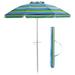 Highland Dunes Templeman 6' Beach Umbrella Metal in Green/Blue/Navy | Wayfair 26A05C1F2E56435EA142C35EBD2059FC