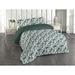 Alcott Hill® Brishana Microfiber Duvet Cover Set Microfiber in Gray/Green | Twin Duvet Cover + Standard Shams | Wayfair