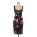 David Meister Casual Dress - Party Square Sleeveless: Black Print Dresses - Women's Size 8