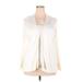 Croft & Barrow Cardigan Sweater: Ivory Color Block Sweaters & Sweatshirts - Women's Size 2X-Large