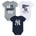 Newborn & Infant Fanatics Branded New York Yankees Fan Pennant 3-Pack Bodysuit Set