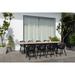 Amazonia Petherson Aluminum Outdoor Patio Dining Set - Black Chairs