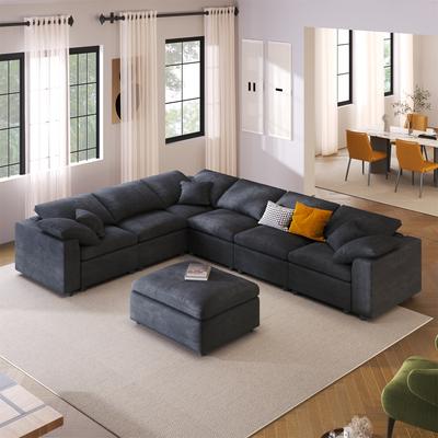 Merax Oversized Modular Sectional Sofa with Ottoman L Shaped Corner Sectional