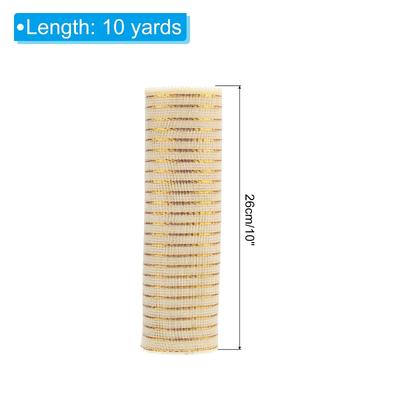 3pcs Decorative Mesh, 10 In x 10 Yard Decorative Mesh Ribbon Roll