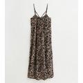 Brown Animal Pattern Cross Strap Maxi Dress New Look