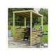 Rowlinson - Bondi Barbecue bbq Shelter Wooden Timber Garden Arbour Gazebo Pergola