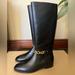 Burberry Shoes | Burberry Women’s Flat Knee- High Leather Boots | Color: Black | Size: 8.5