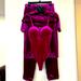 Zara Pants & Jumpsuits | Fuchsia Stretch Velvet Set & Matching Bodysuit, 3pc Set Size M, Bodysuit Size Sm | Color: Pink/Purple | Size: M