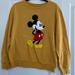 Disney Tops | Disney Mickey Mouse Crewneck Sweatshirt Vintage Mustard Yellow Six: Large Junior | Color: Yellow | Size: Lj