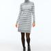 J. Crew Dresses | J. Crew Striped Sweater Dress | Color: Gray/White | Size: S