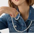 J. Crew Jewelry | J. Crew Freshwater Pearl Long Necklace | Color: Blue/Silver | Size: Os