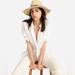 J. Crew Accessories | J.Crew Wide-Brim Packable Straw Hat | Color: Cream/Tan | Size: Os