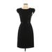 Tahari by ASL Casual Dress - Sheath: Black Solid Dresses - Women's Size 0