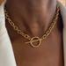 Anthropologie Jewelry | 14k Gold Filled Chain Link Necklace | Color: Gold | Size: Os
