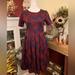 Lularoe Dresses | Lularoe Purple And Red Floral Amelia Dress | Color: Purple/Red | Size: S