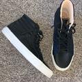 Vans Shoes | New Vans Hi Top Full Leather Sneakers Chukka Skate Shoes Lace Up Men’s 12/ Eu 46 | Color: Black/Cream | Size: 12