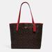 Coach Bags | Coach - City Tote - Signature Canvas Brown / Red | Color: Brown/Red | Size: Os