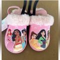 Disney Shoes | Disney Princess Slipper Baby Girl's Slip-On W Strap Pink Inside Furry Size 7/8 | Color: Pink | Size: 7/8 Girl