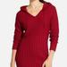 Athleta Dresses | Athleta Red Borealis Cable Knit Long Sleeve Hooded Sweater Dress | Color: Red | Size: S