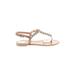 Stuart Weitzman Sandals: Tan Solid Shoes - Women's Size 5 - Open Toe